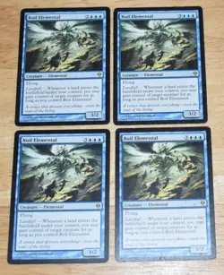 MTG 4x Roil Elemental Rare Blue Creature Zendikar - Image 1