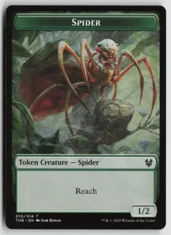 Spider Token 10 Token Theros Beyond Death Magic: The Gathering Lightly Played - Image 1