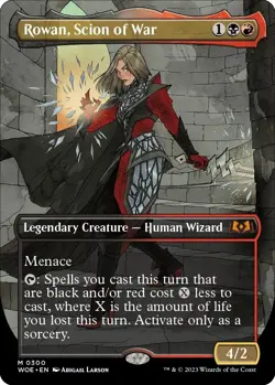 Rowan, Scion of War (Borderless) - Normal NM MTG Wilds of Eldraine pack fresh - Image 1