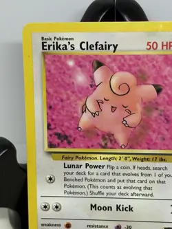 Vintage Pokemon TCG Erika's Clefairy 40/132 Pokemon Gym Challenge LP - Image 3
