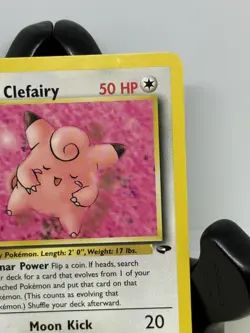 Vintage Pokemon TCG Erika's Clefairy 40/132 Pokemon Gym Challenge LP - Image 4