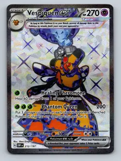 Pokemon TCG Vespiquen ex Holo Ultra Rare SV03: Obsidian Flames 212/197 - Image 1