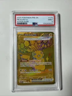 Pikachu Ex Pokemon Pre En-Prismatic Evolutions 179 NM PSA 9 - Image 1