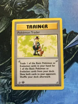 Pokemon Trader 77/102 Base Set 1st Edition Shadowless Pokemon TCG English #2593 - Image 1