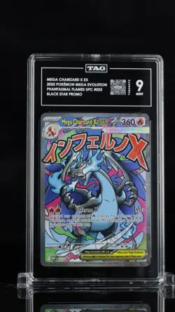 Pokemon Mega Charizard X ex Me 023 Promo TAG 9 GRADED ENGLISH - Image 1