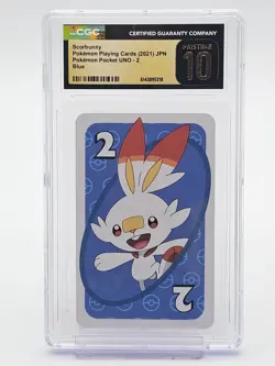 SCORBUNNY 2021 POKEMON POCKET UNO BLUE #2 JPN CGC 10 - Image 1
