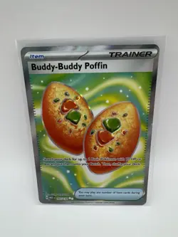 Buddy-Buddy Poffin 167/132 Ultra Rare Mega Evolution Pokemon Holo Near Mint - Image 1