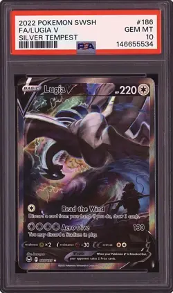 Pokemon 2022 Lugia V 186/195 Alt Art Silver Tempest GEM MINT PSA 10 - Image 1