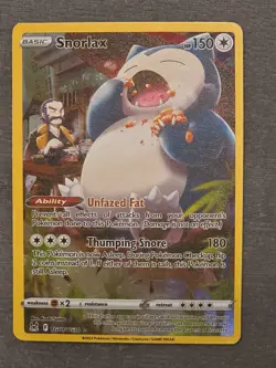 2022 Pokemon SWSH Lost Origin SNORLAX TG10/TG3 Ultra Rare Trainer Gallery - Image 1
