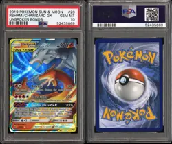 Pokemon Reshiram & Charizard GX 20/214 PSA 10 GEM MINT Unbroken Bonds Tag Team - Image 3
