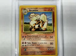 1999 Pokemon Base Set Unlimited #23 Arcanine Gem Mt PSA 10 - Image 3