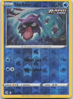 Shellder 050/264 Common Fusion Strike Pokemon Reverse Holo Near Mint - Image 1