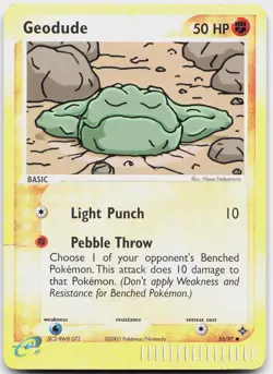 Geodude 55/97 Common Dragon Pokemon Reverse Holo Moderately Played - Image 1