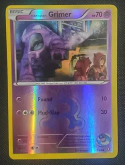 Pokemon TCG 2015 Team Aqua's Grimer Double Crisis 7/34 Reverse Holo - Image 1