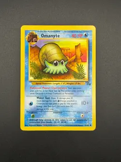 Pokemon Omanyte Unlimited Common Fossil 52/62 LP - Image 1