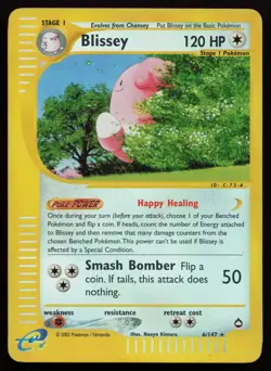 Pokemon TCG Blissey H06/H32 Aquapolis Holo (ungraded, near mint) - Image 1