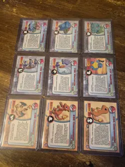 1999 Topps Pokemon Series 1 Starter Set 1-9 BLUE LABEL Charizard Venusaur NM - Image 2