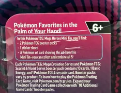 POKEMON TCG MEGA HEROES GARDEVOIR MINI TIN with 2 Booster Packs - Image 3