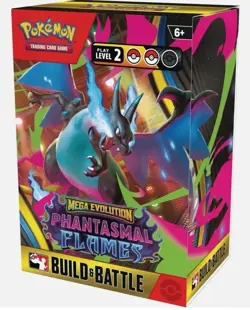 Pokemon TCG Mega Evolution Phantasmal Flames Build and Battle Box New and Sealed - Image 1
