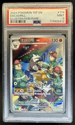 2024 Pokemon Temporal Forces Excadrill Illustration Rare #174/162 PSA 9 - Image 1