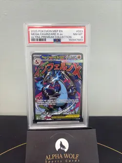 2025 POKEMON MEP EN-ME BLACK STAR PROMO #023 MEGA CHARIZARD X EX PSA 8 - Image 1