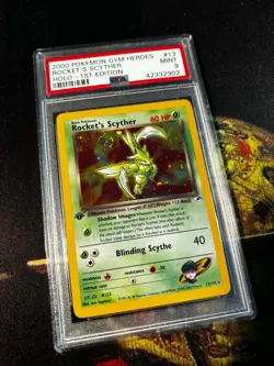 *Swirl* Rocket's Scyther Gym Heroes 1st Edition Holo Rare #13 PSA 9 Pokemon TCG - Image 1