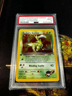 *Swirl* Rocket's Scyther Gym Heroes 1st Edition Holo Rare #13 PSA 9 Pokemon TCG - Image 2