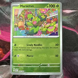 Maractus 008/086 Master Ball Pattern Black Bolt Pokemon - Image 1