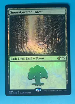 Mtg Secret Lair #5 Snow-Covered Forest Foil - Image 1