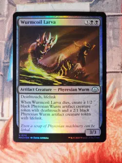 Wurmcoil Larva Foil Modern Horizons 3 Magic Gathering MTG MH3 - Image 1