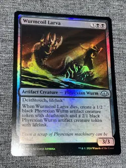 MTG Wurmcoil Larva FOIL Modern Horizons 3 (MH3) Uncommon Magic #0112 NM - Image 1