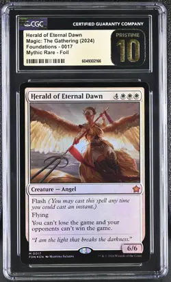 HERALD OF ETERNAL DAWN Foundations Foil Mythic CGC Pristine 10 MTG [Nostalgium] - Image 1
