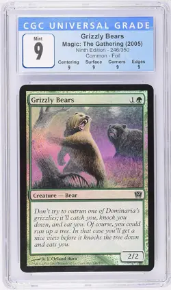 GRIZZLY BEARS 9th Edition Foil C CGC 9 Q MTG [Nostalgium] - Image 1