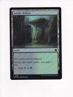 MAGIC THE GATHERING MTG FOUNDATIONS FOIL JUNGLE HOLLOW - Image 1