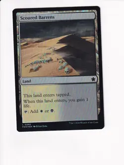MAGIC THE GATHERING MTG FOUNDATIONS FOIL SCOURED BARRENS - Image 1
