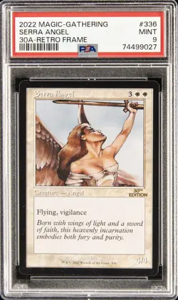 2022 MAGIC: THE GATHERING 30TH ANNIVERSARY EDITION RETRO FRAME SERRA ANGEL PSA 9 - Image 1