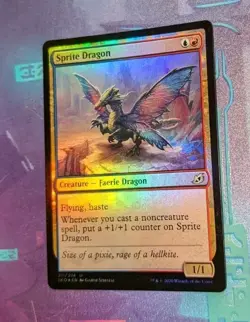MTG * FOIL * Ikoria Lair of Behemoths Uncommon SPRITE DRAGON NM - Image 1
