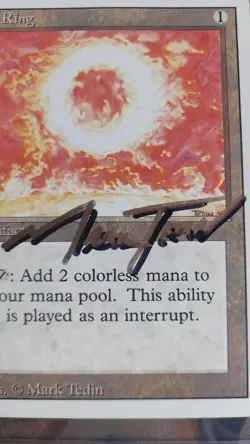 Sol Ring - Shadow Signed - Revised - MTG - Image 2