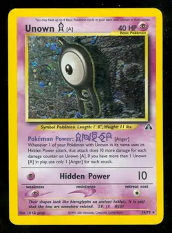 Pokemon UNOWN A 14/75 Neo Discovery - RARE HOLO - MOD PLAY - Image 1
