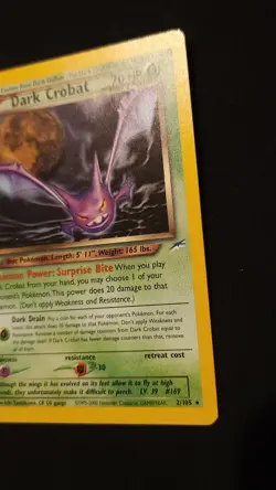 Pokemon Dark Crobat 2/105 Neo Destiny Holo Rare Stage 2 70 HP Unlimited English - Image 3