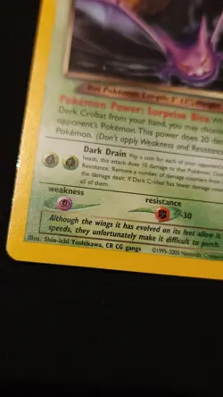 Pokemon Dark Crobat 2/105 Neo Destiny Holo Rare Stage 2 70 HP Unlimited English - Image 5