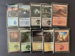 100x Foil Magic the Gathering Basic Lands, 20 of Each Land, 100 Pack of MTG Land - Image 1