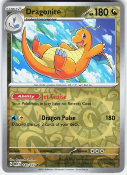 Dragonite 149/165 Rare 151 Pokemon Reverse Holo Near Mint - Image 1