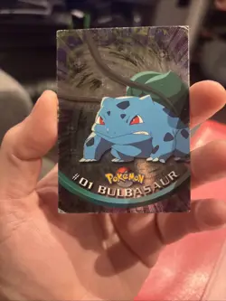 Bulbasaur #01 1999 Topps Series 1 Holo Pokemon TV Animation Edition - Image 1