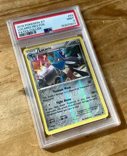 Lucario 2016 Pokemon XY PSA 9 #63 Vintage Reverse Foil - Image 1