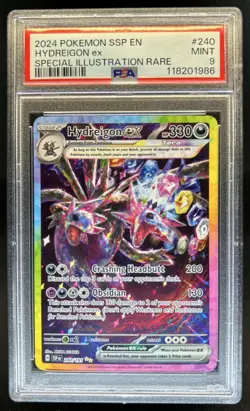 2024 Pokemon Surging Sparks Hydreigon Ex Special Illustration Rare 240/191 PSA 9 - Image 1