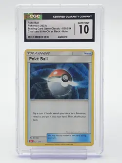 POKE BALL 2023 POKEMON TCG CLASSIC HOLO #021/034 CGC 10 - Image 1