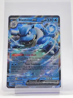 BLASTOISE EX POKEMON 151 #009/165 DOUBLE RARE HOLO Q4767 - Image 1