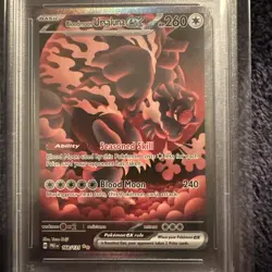 2025 POKEMON PRE EN SPECIAL ILLUSTRATION RARE #168 BLOODMOON URSALUNA EX PSA 9 - Image 2