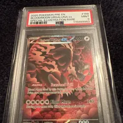2025 POKEMON PRE EN SPECIAL ILLUSTRATION RARE #168 BLOODMOON URSALUNA EX PSA 9 - Image 4